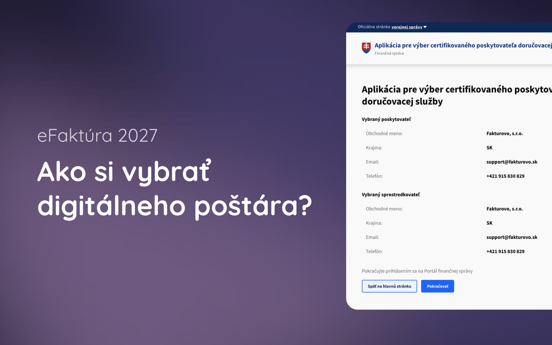 Ako si vybrať digitálneho poštára a prepojiť ho s Faktúrovom